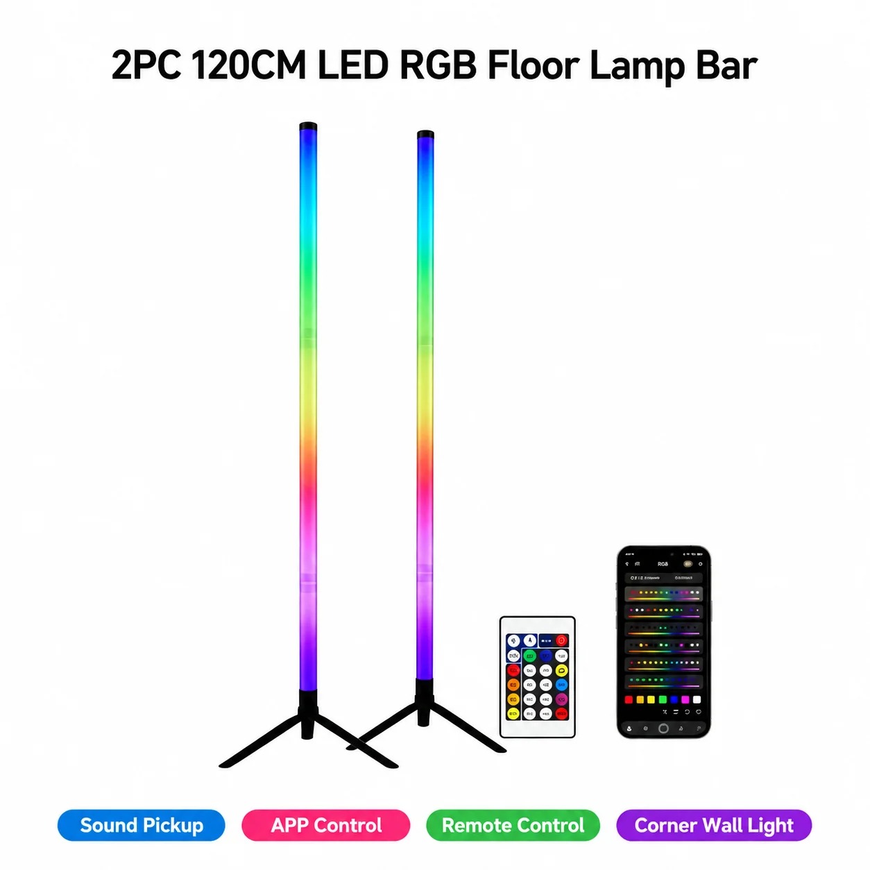 Decor Lighting Floor Lamps - Paquete de 2 Lámparas de Esquina