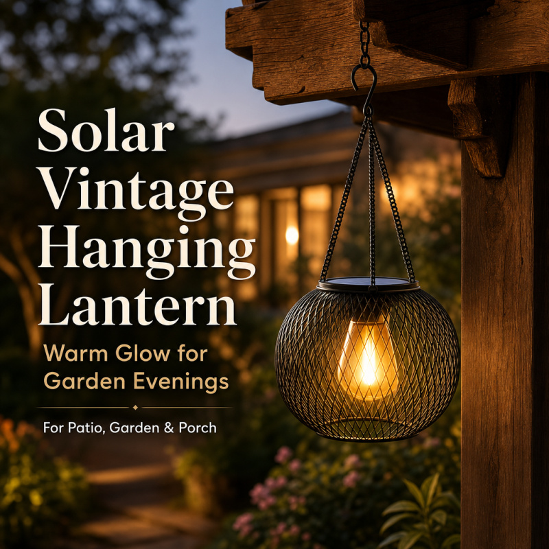 Decor Lighting Floor Lamps - Lámpara LED Solar Colgante para Exterior,