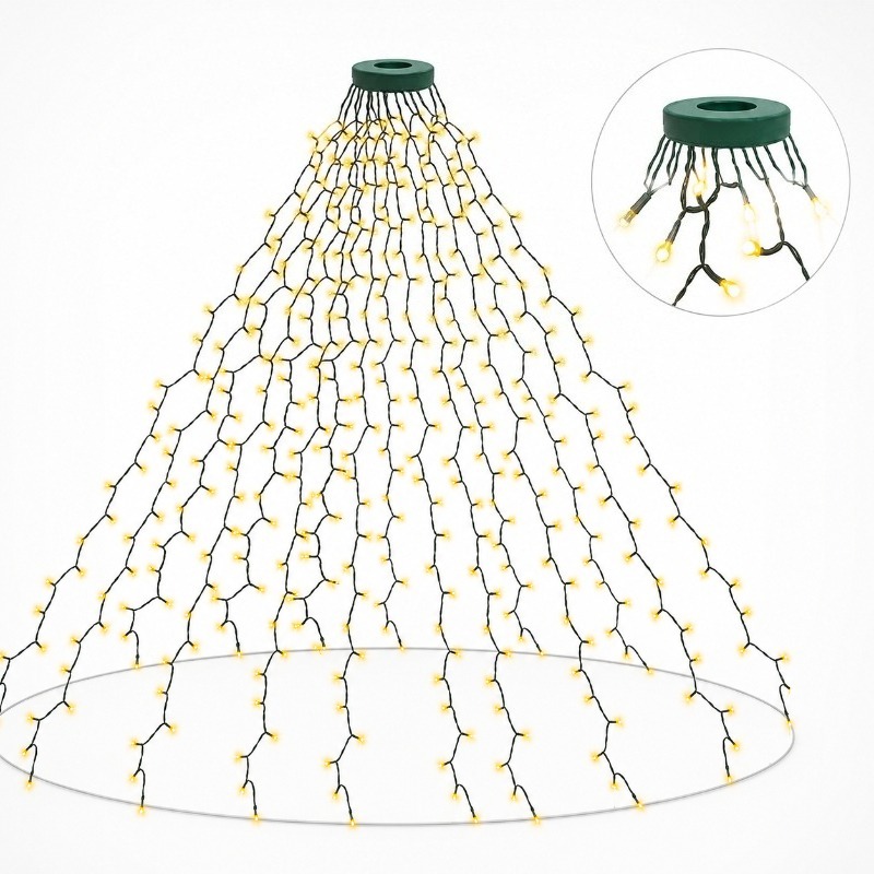 Lighting Tree Decor - Guirnalda de Luces LED USB Impermeables,