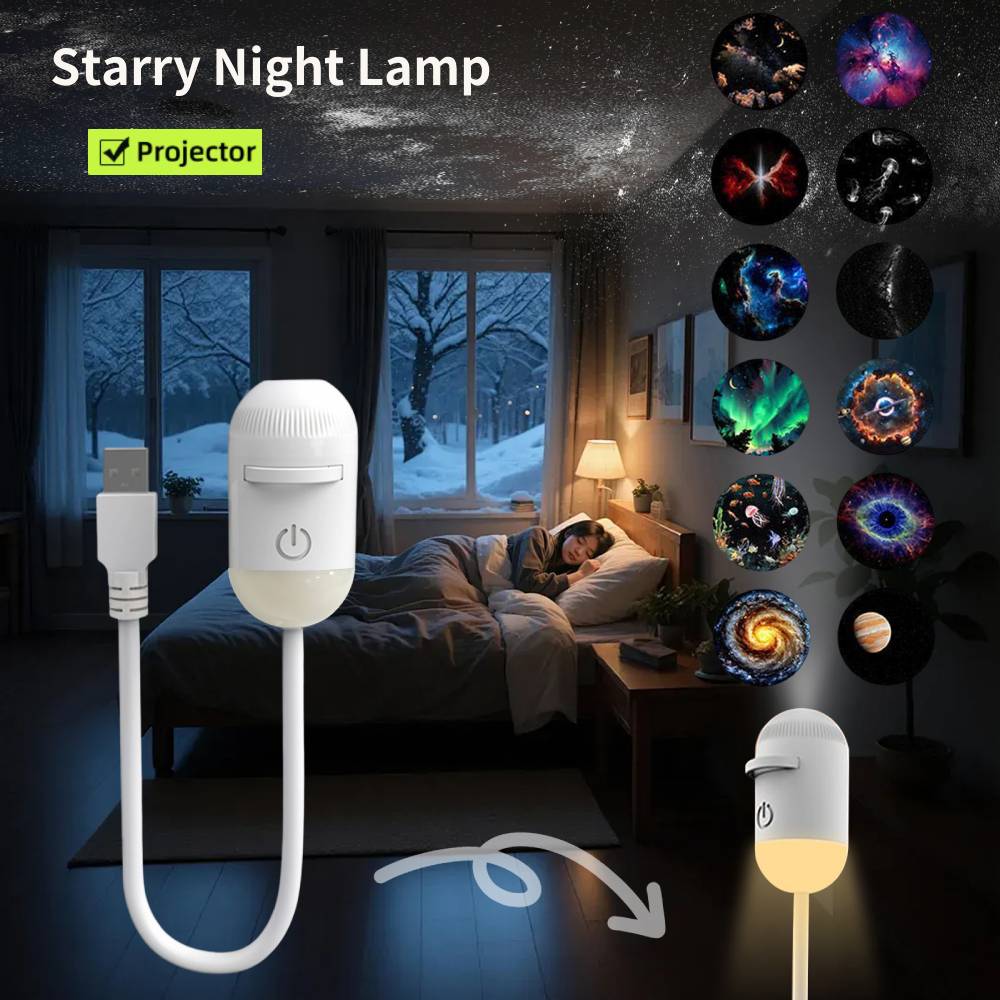 Lighting Decoration Ideas - Mini Proyector de Estrellas Galaxy, Lámpara