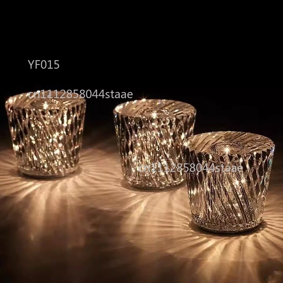 Restaurant Lighting Decoration - Lámpara de Mesa de Cristal Recargable