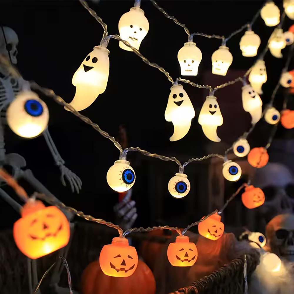 Home Decor Lighting Tricks - Guirnalda de Luces de Calabaza, Murciélago
