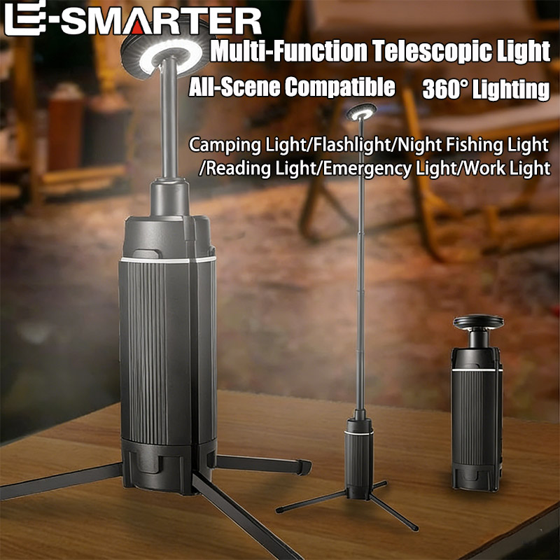 Floor Lamp Tripod - Linterna portátil para acampar, luz LED