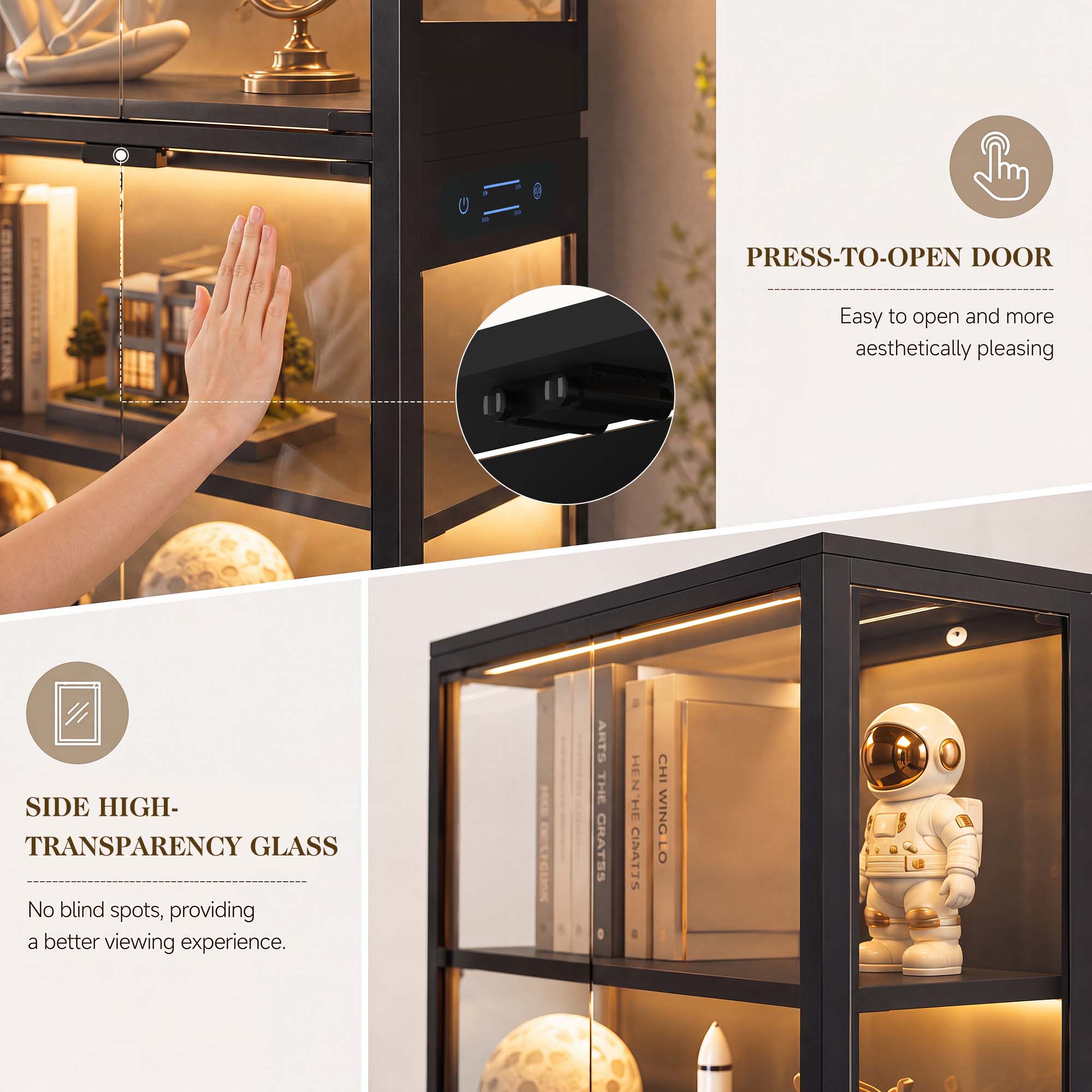 TCGBKAF Vitrina de 5 niveles c - Lighting Decor For Home reseña y precio