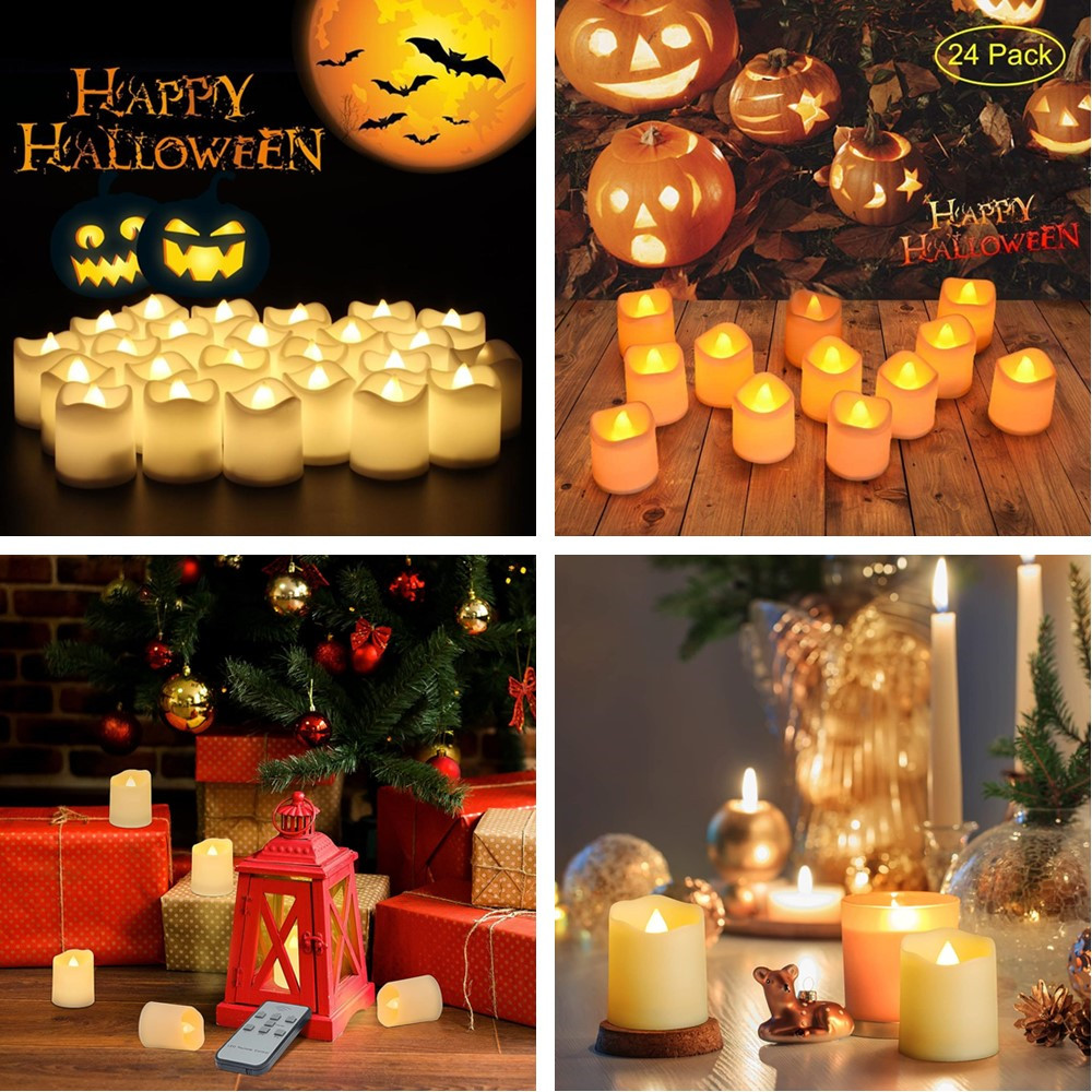 Velas de luces LED de té sin l - Decor Lighting Hours reseña y precio