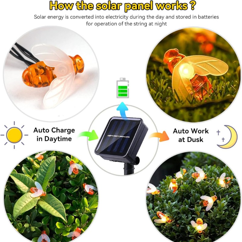 Guirnalda de Luces Solares con - Lighting Tree Decor reseña y precio