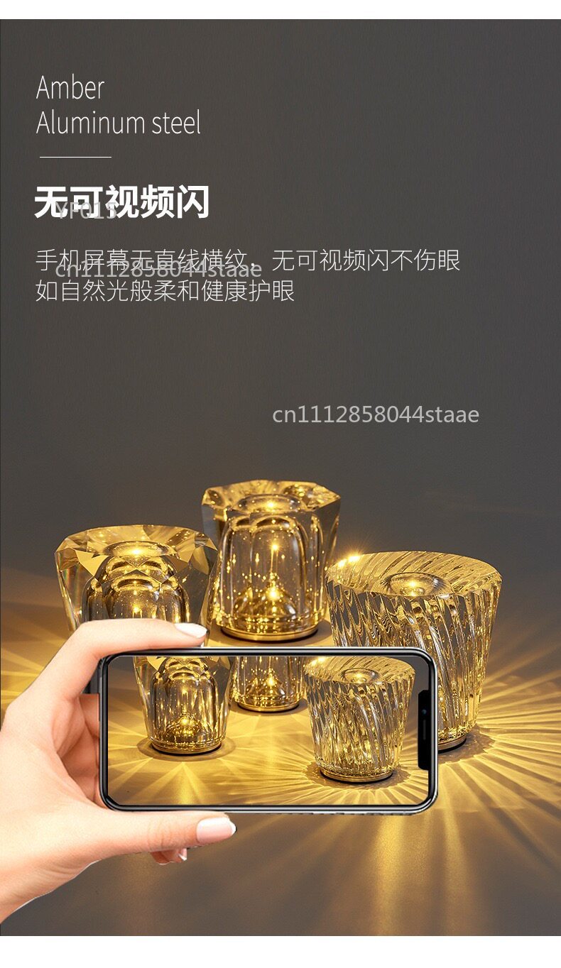 Lámpara de Mesa de Cristal Rec - Restaurant Lighting Decoration reseña y precio