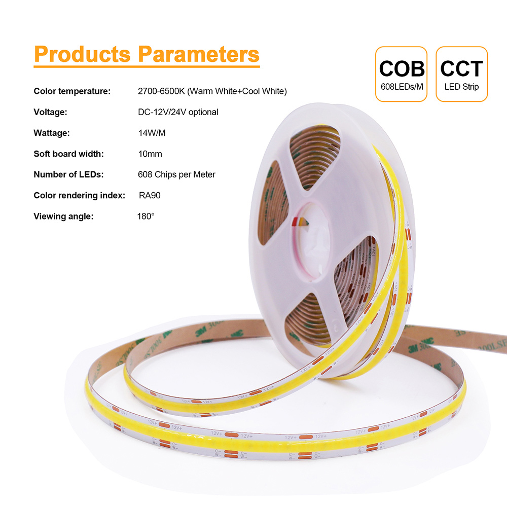 Tira de luces Led COB CCT, 12V - Decor Lighting Hours reseña y precio