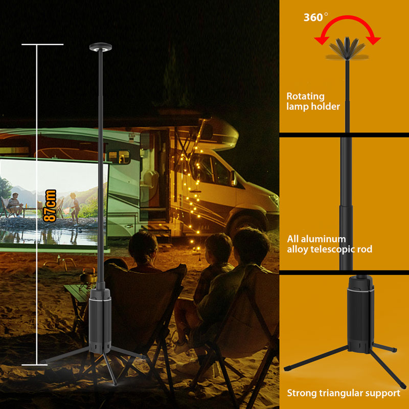 Linterna portátil para acampar - Floor Lamp Tripod reseña y precio