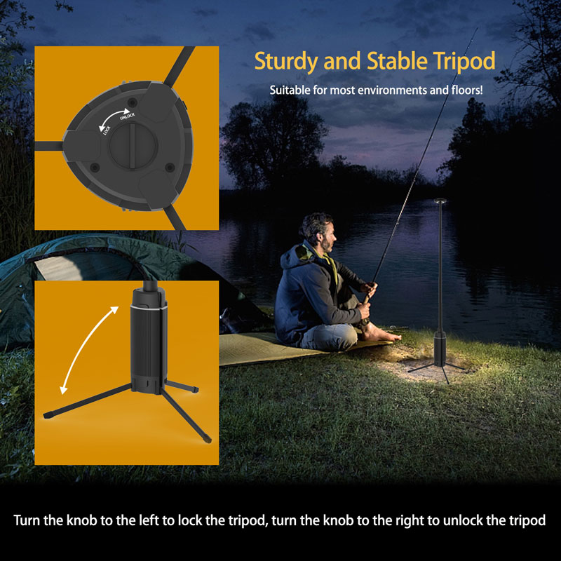 Linterna portátil para acampar - Floor Lamp Tripod reseña y precio