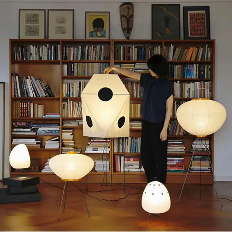 Lámpara de pie de papel de arr - Floor Lamp Tripod reseña y precio