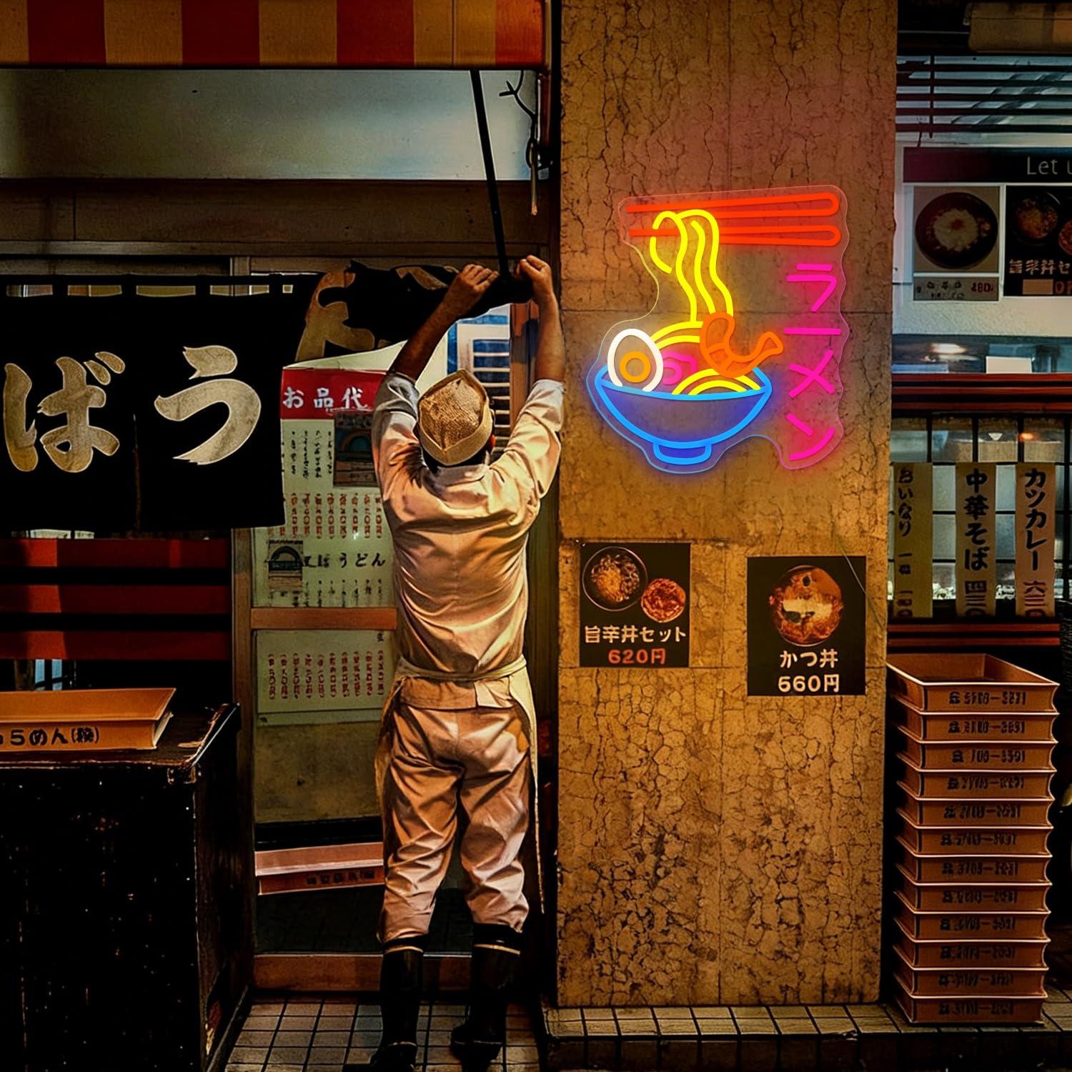 Letrero de Neón LED de Ramen,  - Restaurant Lighting Decoration reseña y precio