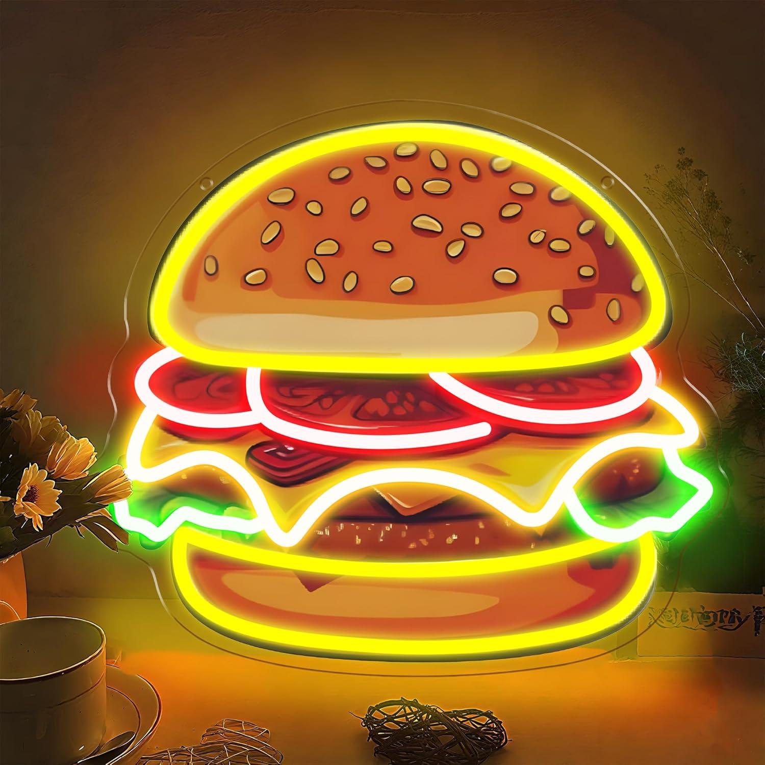 Letrero Luminoso LED de Hambur - Restaurant Lighting Decoration reseña y precio